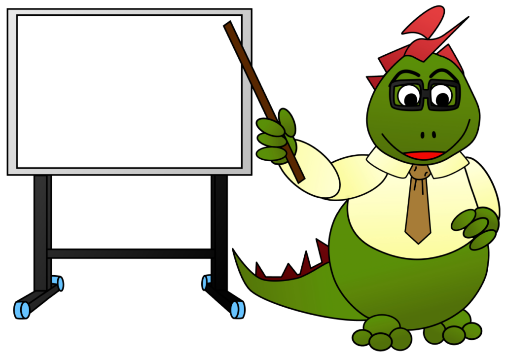 Comelio Dragon pointing on a whiteboard