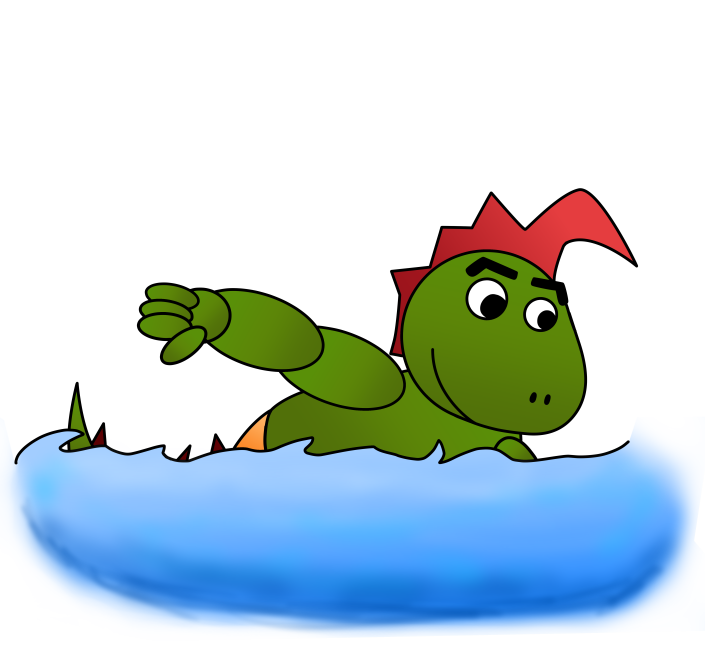 Comelio dragon swimming